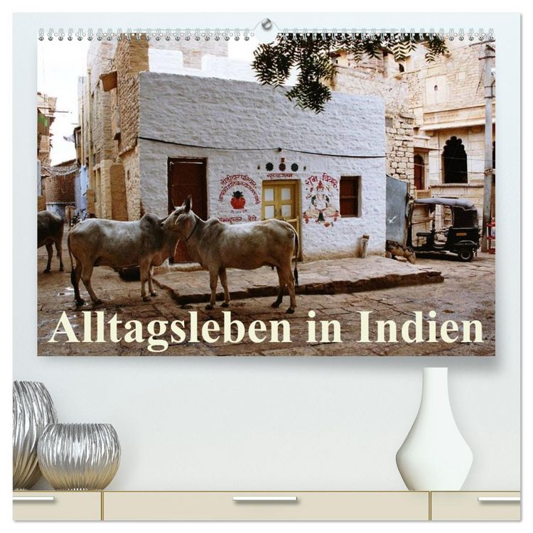 Produktbild: Alltagsleben in Indien (hochwertiger Premium Wandkalender 2026 DIN A2 quer), Kunstdruck in Hochglanz