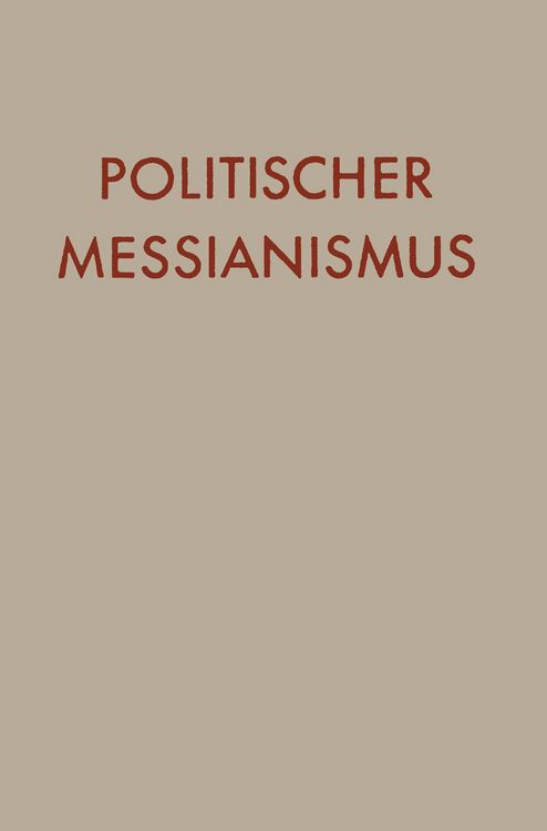 Produktbild: Politischer Messianismus