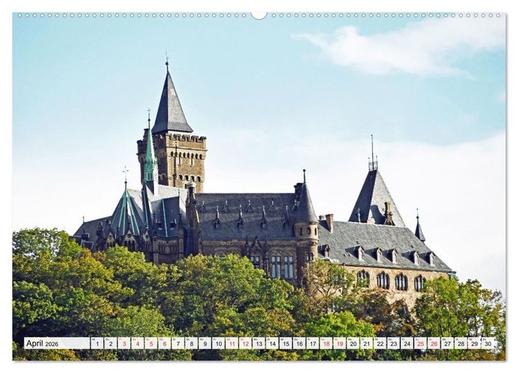 Produktbild: Wernigerode, die wundersch&ouml;ne Stadt im Harz (Wandkalender 2026 DIN A2 quer), CALVENDO Monatskalender