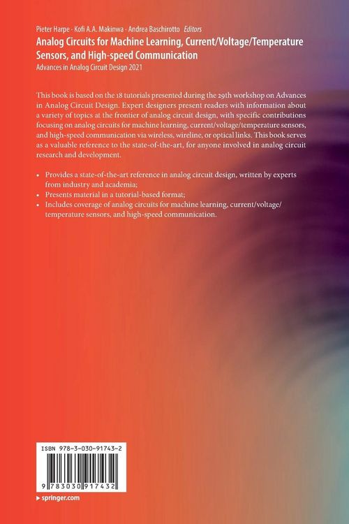 Produktbild: Analog Circuits for Machine Learning, Current/Voltage/Temperature Sensors, and High-speed Communication