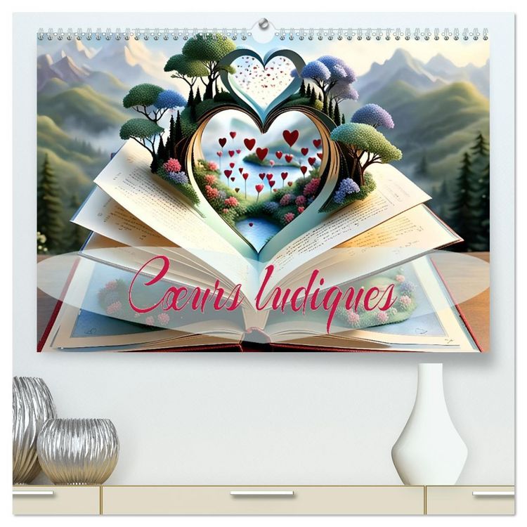 Produktbild: C&oelig;urs ludiques (Calendrier mural 2026 DIN A2 vertical) calendrier de bureau