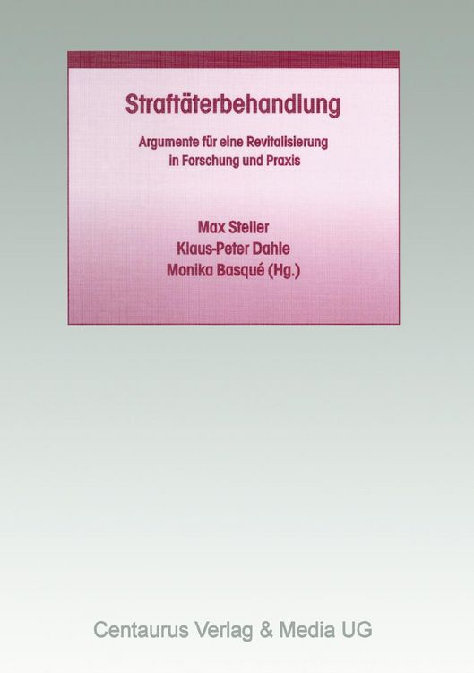 Produktbild: Straft&auml;terbehandlung