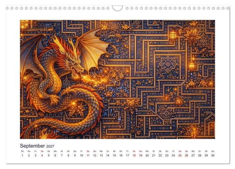 Produktbild: Mythologische Labyrinthe (Wandkalender 2027 DIN A3 quer), CALVENDO Monatskalender