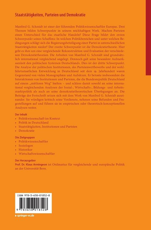 Produktbild: Staatst&auml;tigkeiten, Parteien und Demokratie