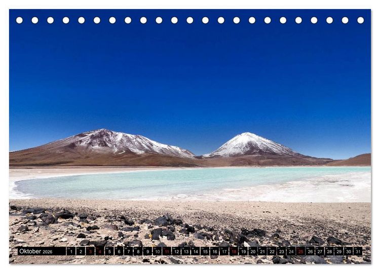 Produktbild: Peru - Bolivien. Eine s&uuml;damerikanische Zwei-L&auml;nder-Reise (Tischkalender 2026 DIN A5 quer), CALVENDO Monatskalender
