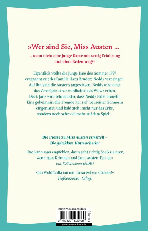 Produktbild: Miss Austen ermittelt. Die mysteri&ouml;se Hochstaplerin