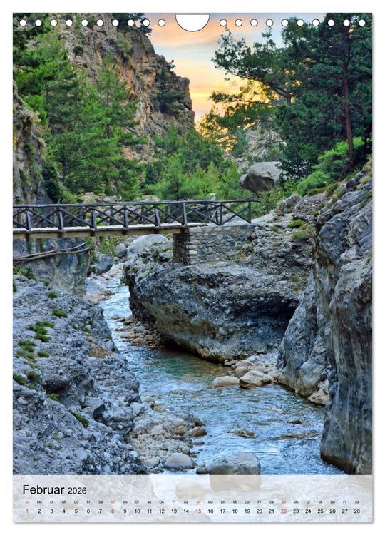 Produktbild: Naturerlebnis Samaria Schlucht auf Kreta (Wandkalender 2026 DIN A4 hoch), CALVENDO Monatskalender