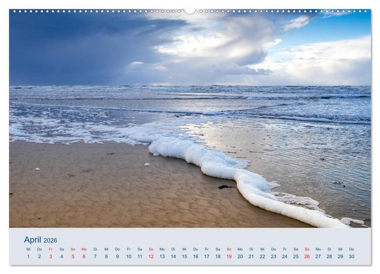 Produktbild: Nordseek&uuml;ste Am Strand von Sankt Peter-Ording (hochwertiger Premium Wandkalender 2026 DIN A2 quer), Kunstdruck in Hochglanz