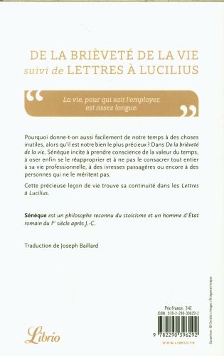 Produktbild: La bri&egrave;vet&eacute; de la vie. Suivi de Lettres &agrave; Lucilius