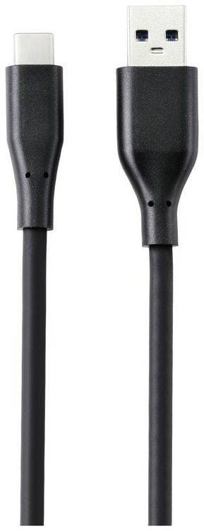 Produktbild: Renkforce USB-Kabel USB 3.2 Gen1 USB-A Stecker, USB-C&reg; Stecker 2.00 m Schwarz PVC-Mantel, hochflexibel RF-4995176