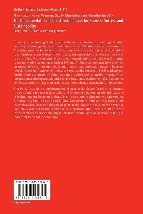 Produktbild: The Implementation of Smart Technologies for Business Success and Sustainability