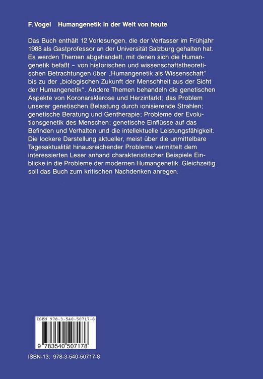 Produktbild: Humangenetik in der Welt von heute