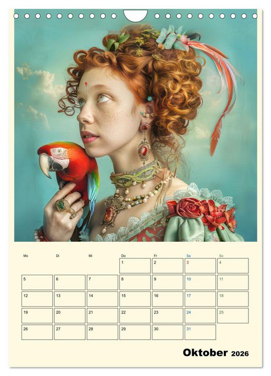 Produktbild: Surreale Frauenportraits im venezianischen Stil - Planer (Wandkalender 2026 DIN A4 hoch), CALVENDO Monatskalender