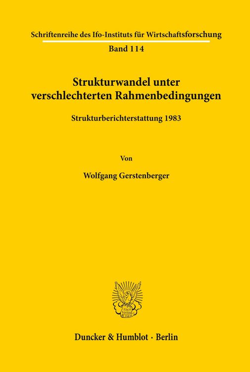Produktbild: Strukturwandel unter verschlechterten Rahmenbedingungen.
