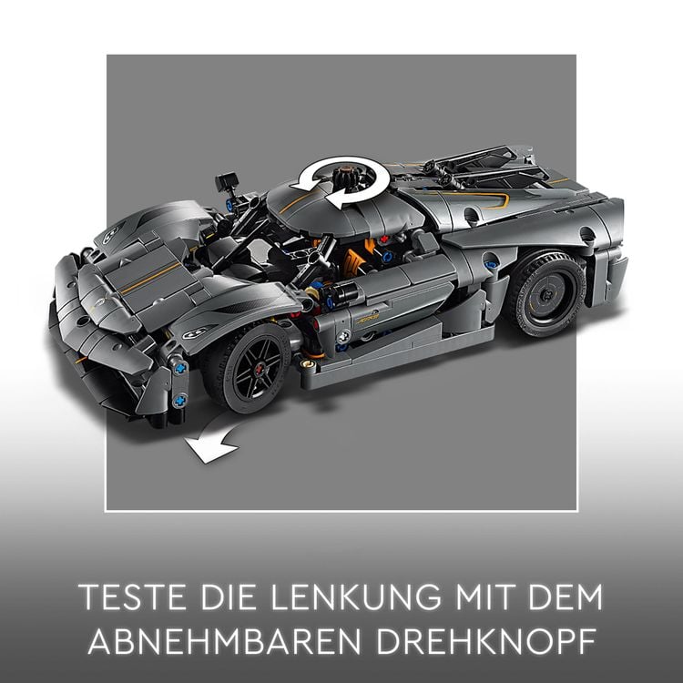 LEGO Technic Koenigsegg Jesko Absolut Supersportwagen in Grau 42173