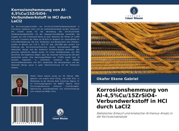 Produktbild: Korrosionshemmung von Al-4,5%Cu/15ZrSiO4-Verbundwerkstoff in HCl durch LaCl2