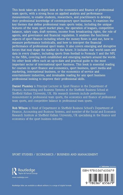 Produktbild: The Economics and Finance of Professional Team Sports