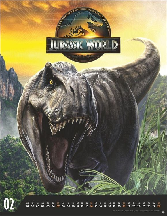 Produktbild: Jurassic Filmplakate Posterkalender 2027