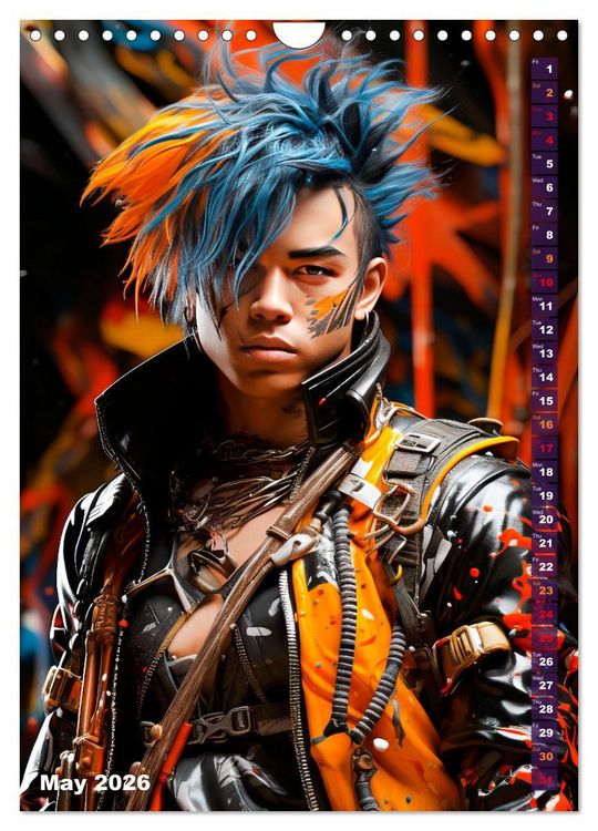 Produktbild: CYBERPUNK Cool guys (Wall Calendar 2026 DIN A4 portrait), CALVENDO 12 Month Wall Calendar