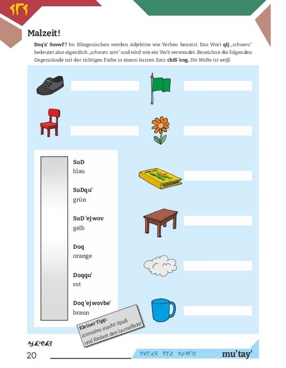 Produktbild: Arbeitsbuch Klingonisch
