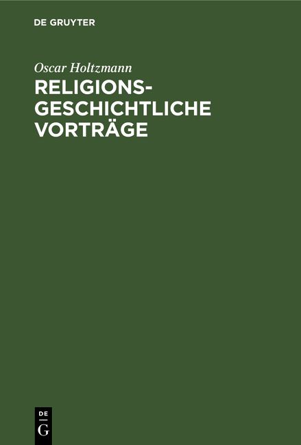 Produktbild: Religionsgeschichtliche Vortr&auml;ge