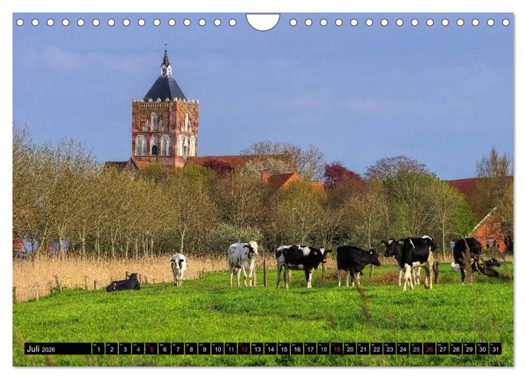 Produktbild: Kirchen in Ostfriesland (Wandkalender 2026 DIN A4 quer), CALVENDO Monatskalender