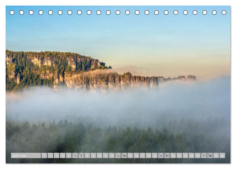 Produktbild: S&Auml;CHSISCHE SCHWEIZ - M&auml;rchenland an der Elbe (Tischkalender 2026 DIN A5 quer), CALVENDO Monatskalender