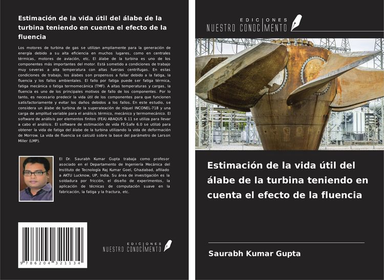 Produktbild: Estimaci&oacute;n de la vida &uacute;til del &aacute;labe de la turbina teniendo en cuenta el efecto de la fluencia