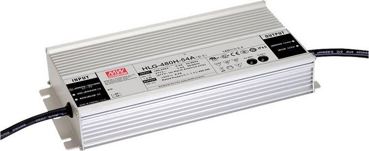 Produktbild: MEAN WELL HLG-480H-48A LED-Treiber Konstantspannung, Konstantstrom 480W 10A 48 V/DC Outdoor, PFC-Schaltkreis, einstellbar