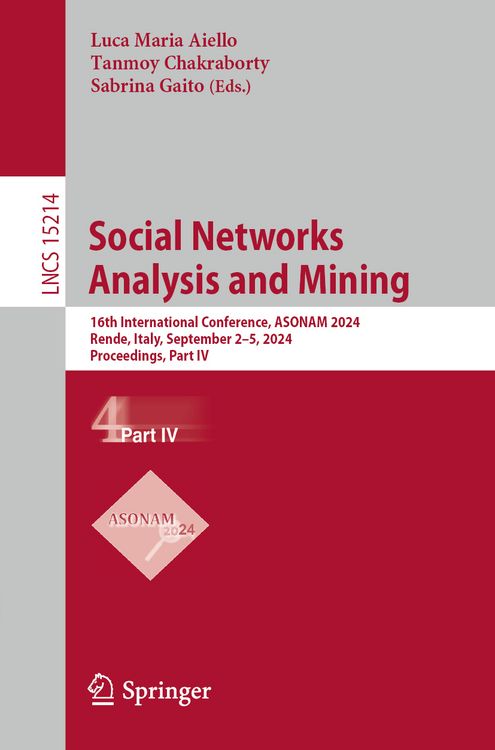 Produktbild: Social Networks Analysis and Mining