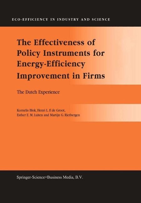 Produktbild: The Effectiveness of Policy Instruments for Energy-Efficiency Improvement in Firms