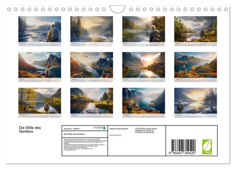 Produktbild: Die Stille des Nordens (Wandkalender 2026 DIN A4 quer), CALVENDO Monatskalender