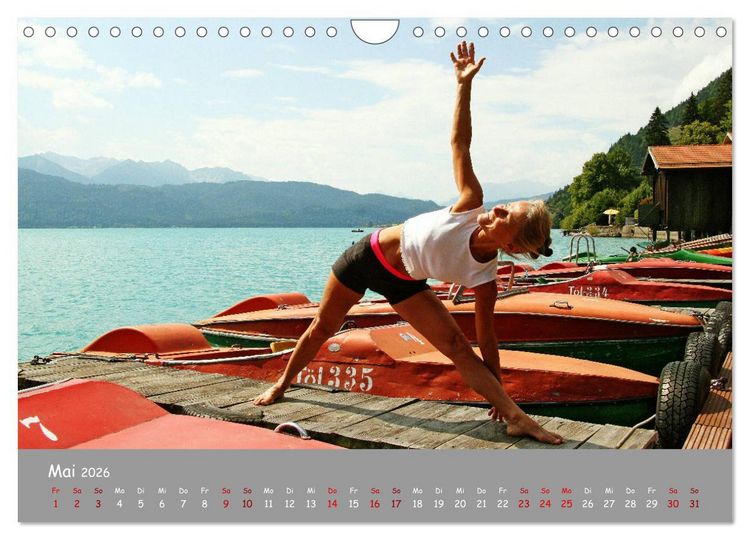 Produktbild: Yoga &ndash; Harmonie am Walchensee (Wandkalender 2026 DIN A4 quer), CALVENDO Monatskalender