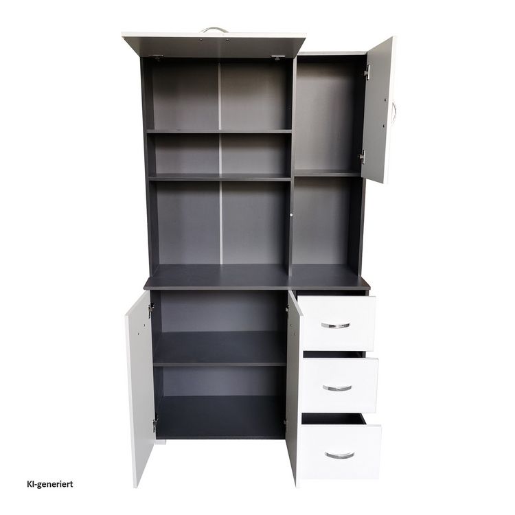 Produktbild: HTI-Living HTI-Living K&uuml;chenschrank Grau/Wei&szlig; Blanca HTI-Living K&uuml;chenschrank Grau/Wei&szlig; Blanca
