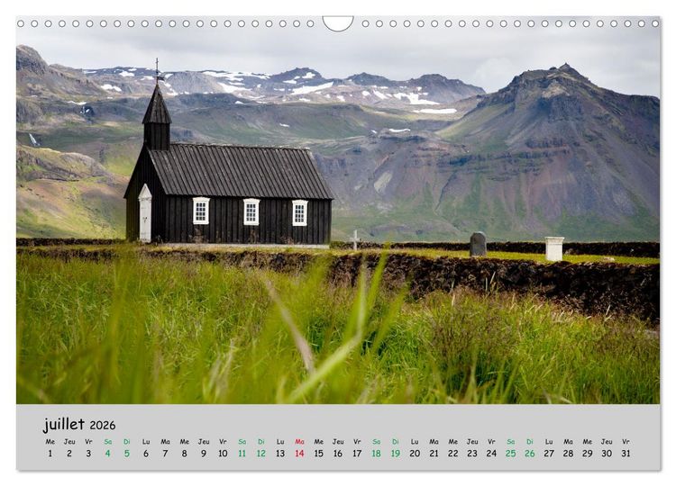 Produktbild: Surprenante Islande (Calendrier mural 2026 DIN A3 vertical), CALVENDO calendrier mensuel