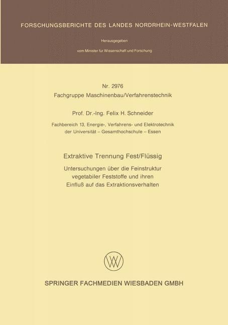 Produktbild: Extraktive Trennung Fest/Fl&uuml;ssig