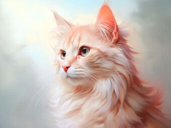 Produktbild: CALVENDO Puzzle Katzen im Pastell-Stil | 1000 Teile Lege-Gr&ouml;&szlig;e 64x48cm Foto-Puzzle f&uuml;r gl&uuml;ckliche Stunden