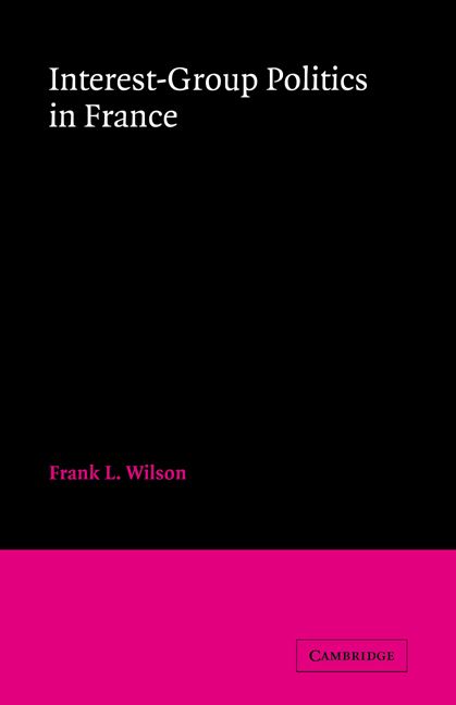 Produktbild: Interest-Group Politics in France