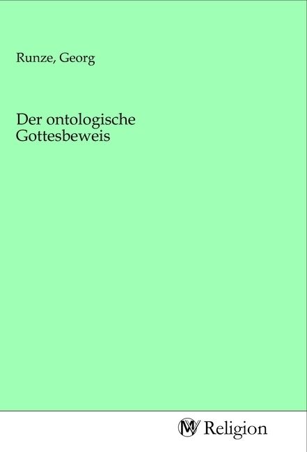 Produktbild: Der ontologische Gottesbeweis
