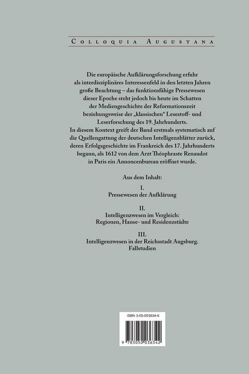 Produktbild: Pressewesen der Aufkl&auml;rung