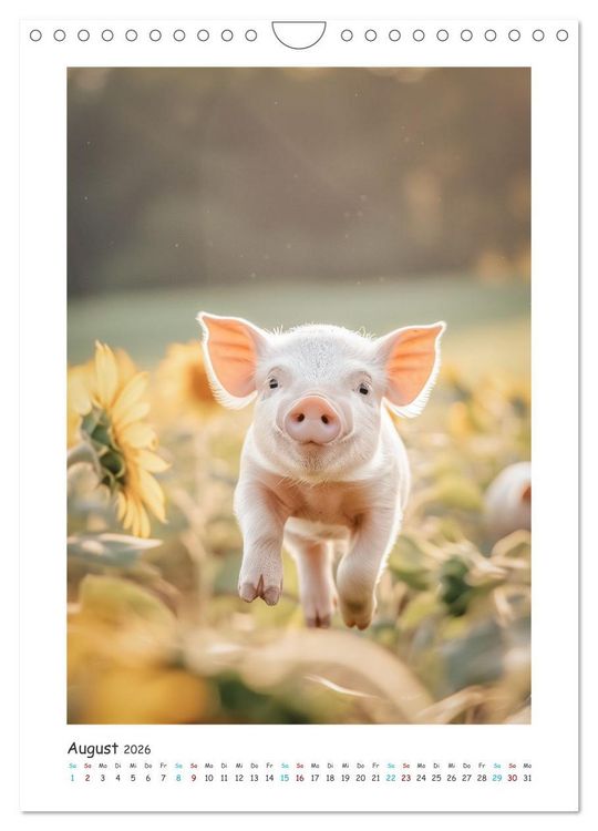 Produktbild: Schwein gehabt (Wandkalender 2026 DIN A4 hoch), CALVENDO Monatskalender