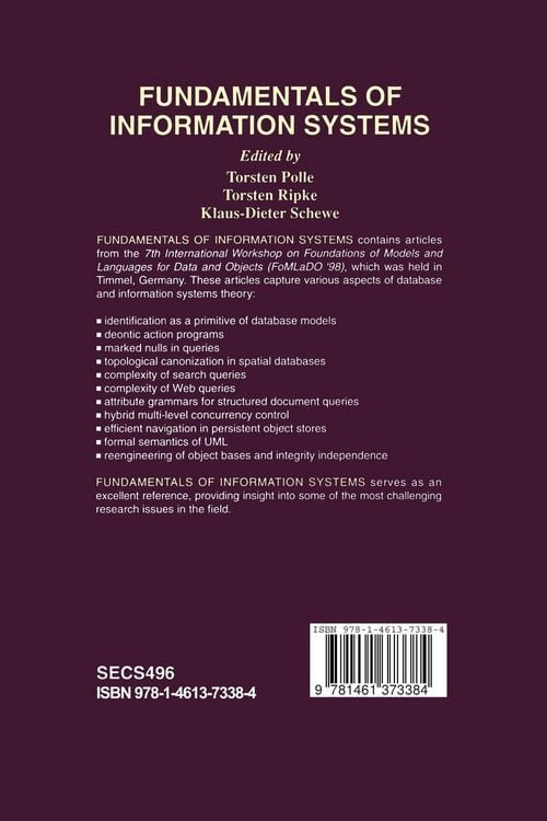 Produktbild: Fundamentals of Information Systems