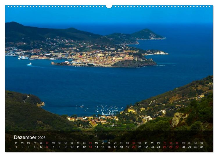 Produktbild: Zauberhaftes Elba (hochwertiger Premium Wandkalender 2026 DIN A2 quer), Kunstdruck in Hochglanz