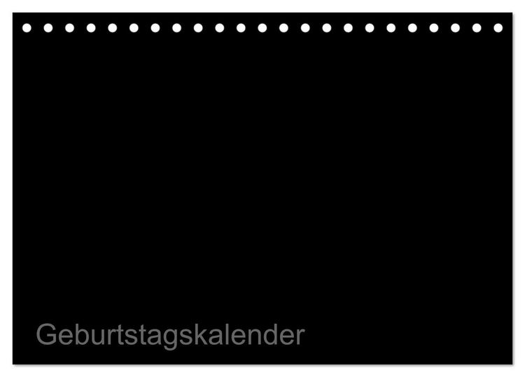 Produktbild: Bastel-Geburtstagskalender schwarz / Geburtstagskalender (Tischkalender 2026 DIN A5 quer), CALVENDO Monatskalender
