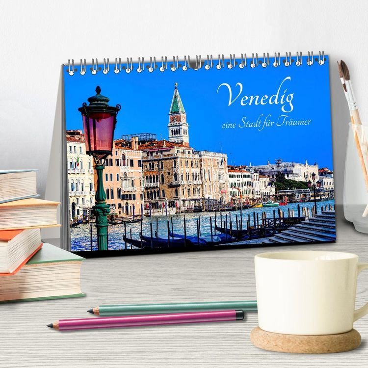 Produktbild: Venedig - eine Stadt f&uuml;r Tr&auml;umer (Tischkalender 2026 DIN A5 quer), CALVENDO Monatskalender