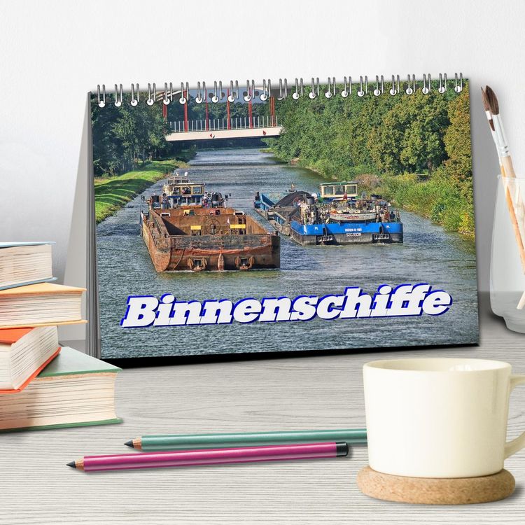 Produktbild: Binnenschiffe (Tischkalender 2026 DIN A5 quer), CALVENDO Monatskalender