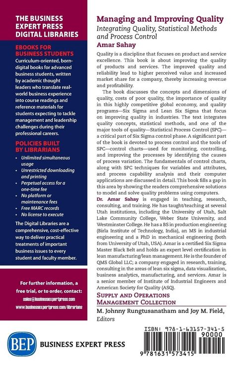 Produktbild: Managing and Improving Quality
