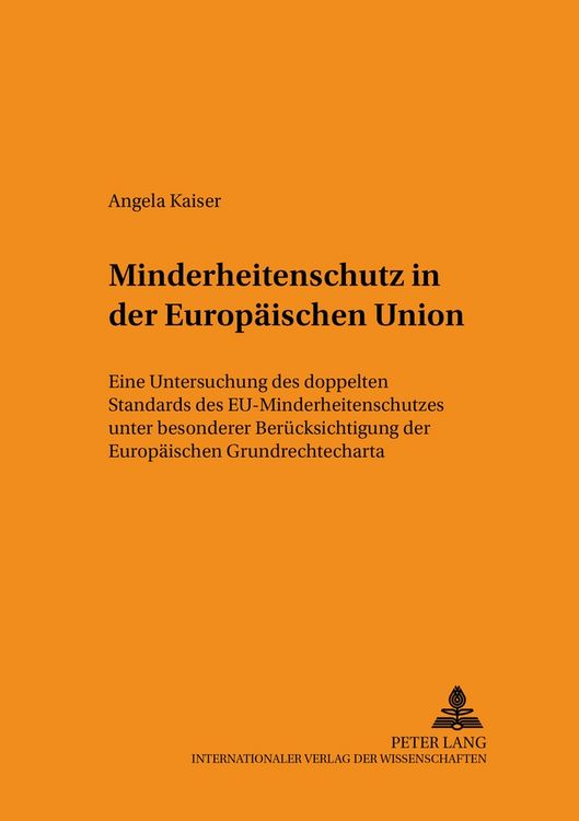 Produktbild: Minderheitenschutz in der Europaeischen Union