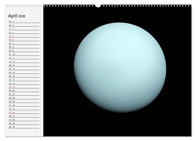 Produktbild: Sonne, Monde und Planeten (hochwertiger Premium Wandkalender 2026 DIN A2 quer), Kunstdruck in Hochglanz