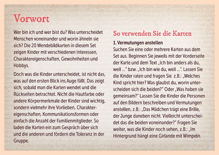 Produktbild: Ich bin anders als du &ndash; Ich bin wie du: 20 &uuml;berraschende Wendebildkarten &uuml;ber Vielfalt und Gemeinsamkeiten